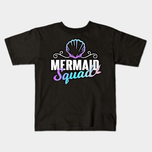 Mermaid squad Funny Graphic Girl Womens T-Shirt Kids T-Shirt